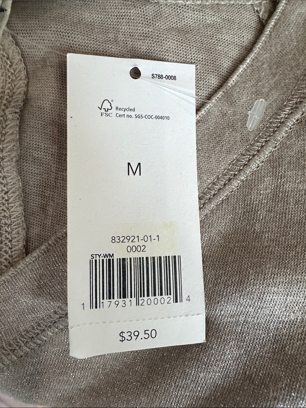 Banana Republic Taupe V-Neck Short Sleeve Tee - Picture 10 of 10